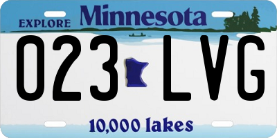 MN license plate 023LVG