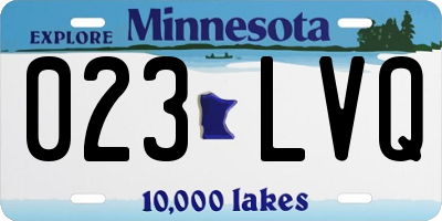 MN license plate 023LVQ