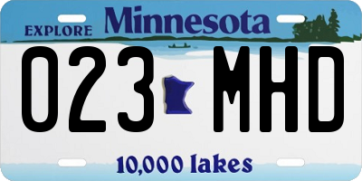 MN license plate 023MHD