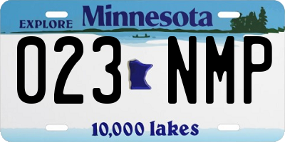 MN license plate 023NMP