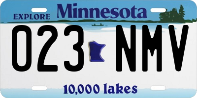 MN license plate 023NMV