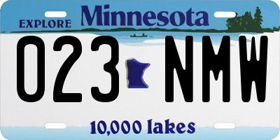 MN license plate 023NMW