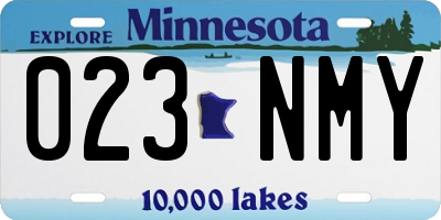 MN license plate 023NMY