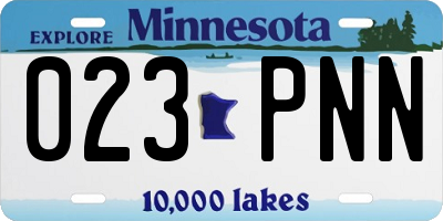 MN license plate 023PNN