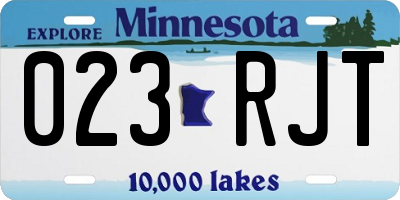 MN license plate 023RJT