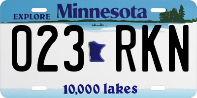 MN license plate 023RKN