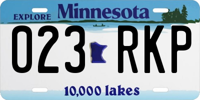 MN license plate 023RKP