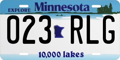 MN license plate 023RLG