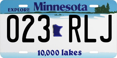 MN license plate 023RLJ