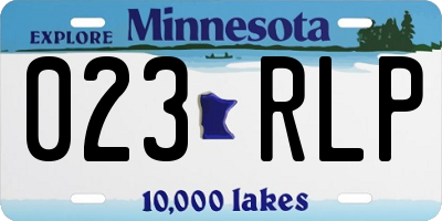 MN license plate 023RLP