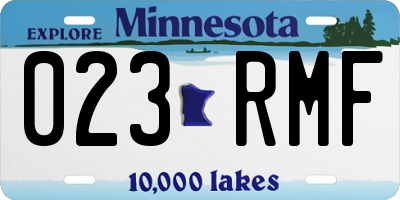 MN license plate 023RMF