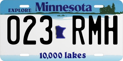 MN license plate 023RMH