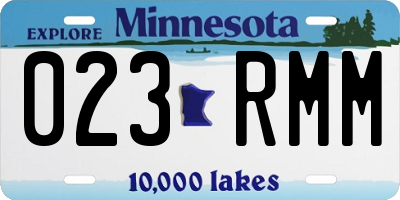 MN license plate 023RMM