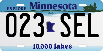 MN license plate 023SEL