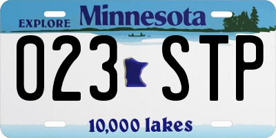 MN license plate 023STP