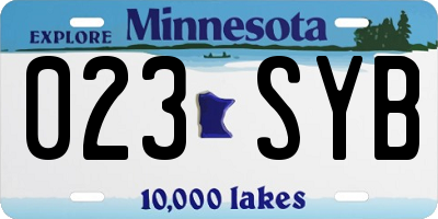 MN license plate 023SYB
