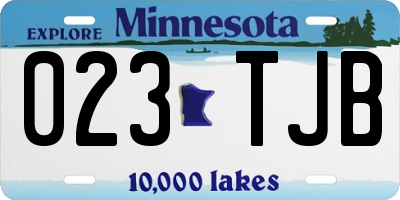 MN license plate 023TJB