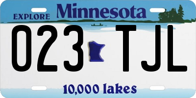 MN license plate 023TJL