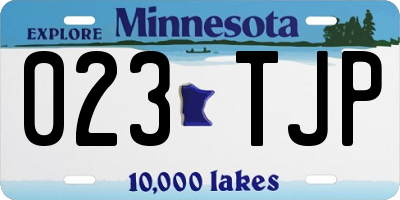 MN license plate 023TJP