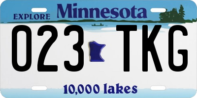 MN license plate 023TKG