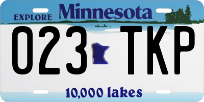 MN license plate 023TKP