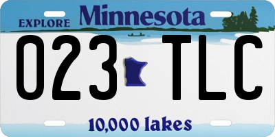 MN license plate 023TLC