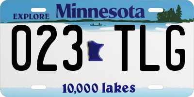 MN license plate 023TLG