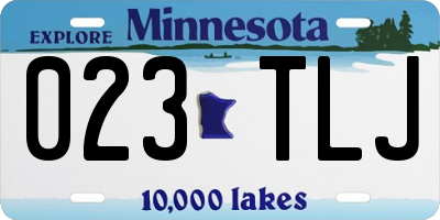 MN license plate 023TLJ