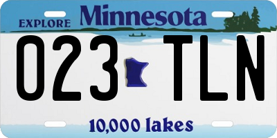 MN license plate 023TLN