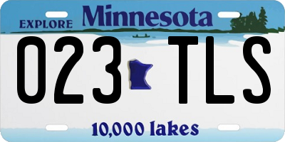 MN license plate 023TLS