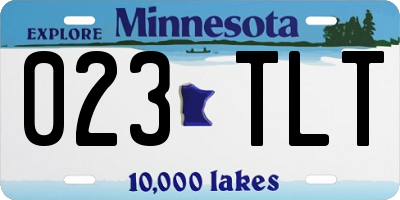 MN license plate 023TLT