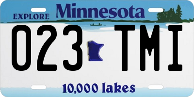 MN license plate 023TMI