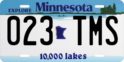 MN license plate 023TMS