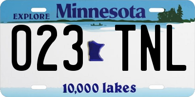MN license plate 023TNL