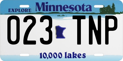 MN license plate 023TNP