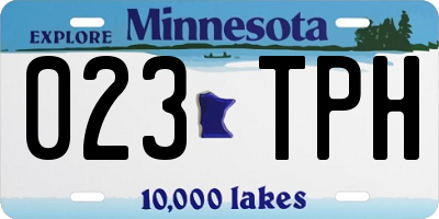MN license plate 023TPH