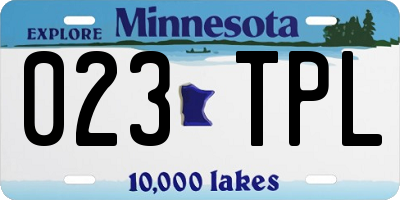 MN license plate 023TPL
