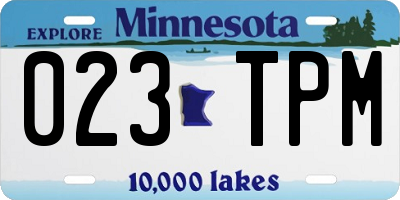 MN license plate 023TPM