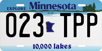 MN license plate 023TPP