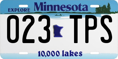 MN license plate 023TPS