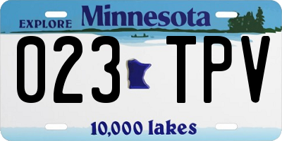 MN license plate 023TPV