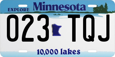 MN license plate 023TQJ