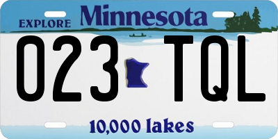 MN license plate 023TQL