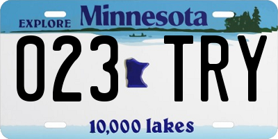 MN license plate 023TRY
