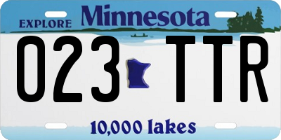 MN license plate 023TTR