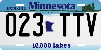 MN license plate 023TTV