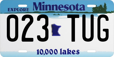MN license plate 023TUG