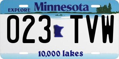 MN license plate 023TVW
