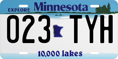 MN license plate 023TYH