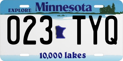 MN license plate 023TYQ
